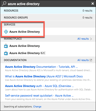 Open Azure Active Directory